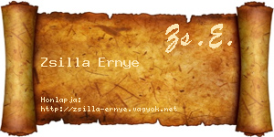 Zsilla Ernye névjegykártya